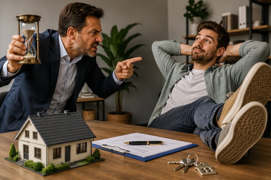Notice of default when not paying of when not handing over a property.