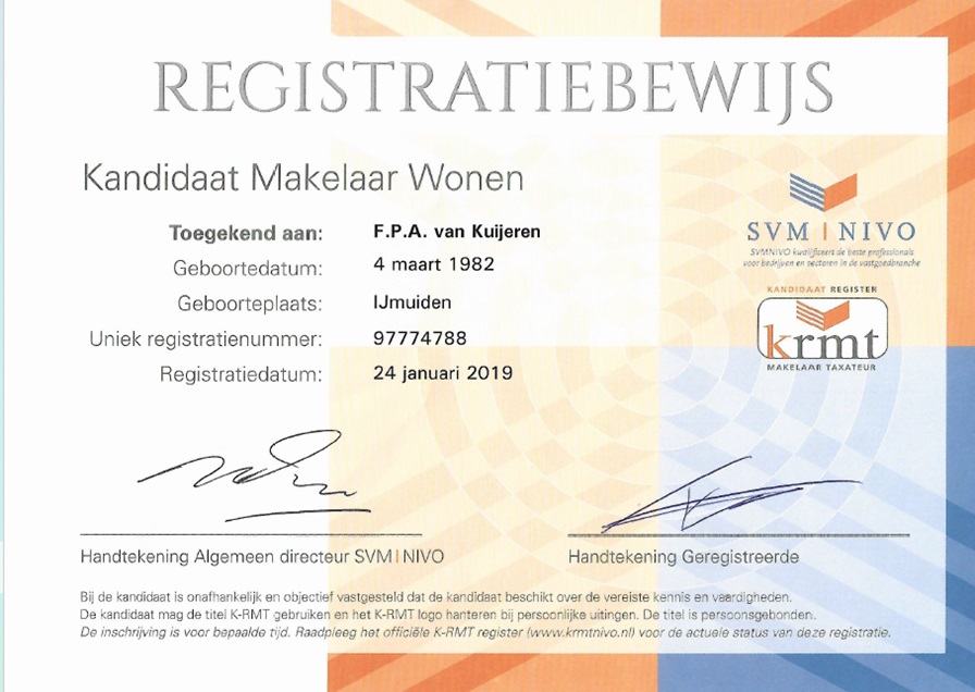 Official Dutch Realtor diplomas explained